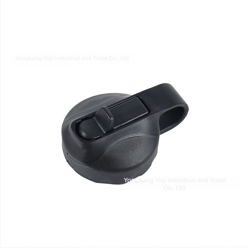 Sticlă de băut cu capac transparent de protecție împotriva prafului, mâner cu șurub rabatabil, capac pentru paiul de băut direct și gură din silicon — Material: Plastic; Imprimare logo disponibilă; Personalizare: Da; Calitate premium; Stil modern minimalis