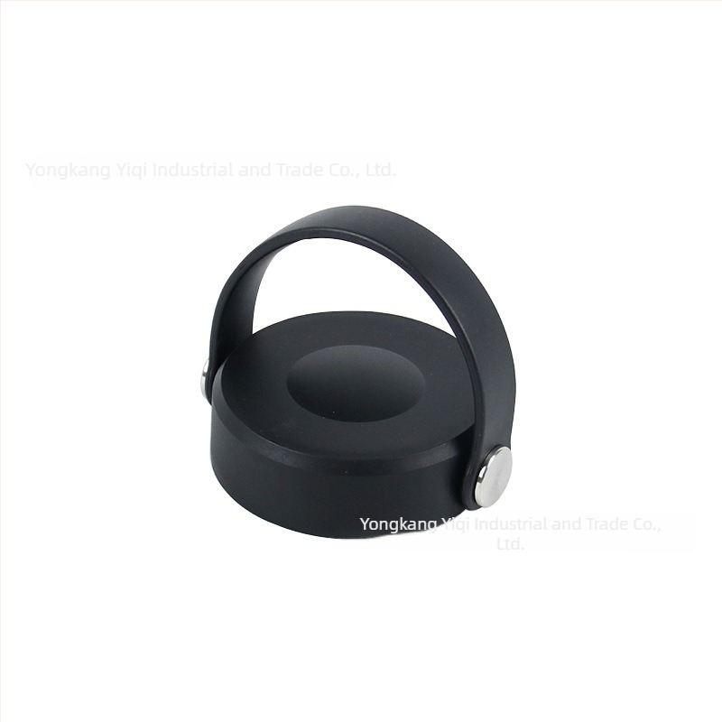 Sticlă de băut cu capac transparent de protecție împotriva prafului, mâner cu șurub rabatabil, capac pentru paiul de băut direct și gură din silicon — Material: Plastic; Imprimare logo disponibilă; Personalizare: Da; Calitate premium; Stil modern minimalis