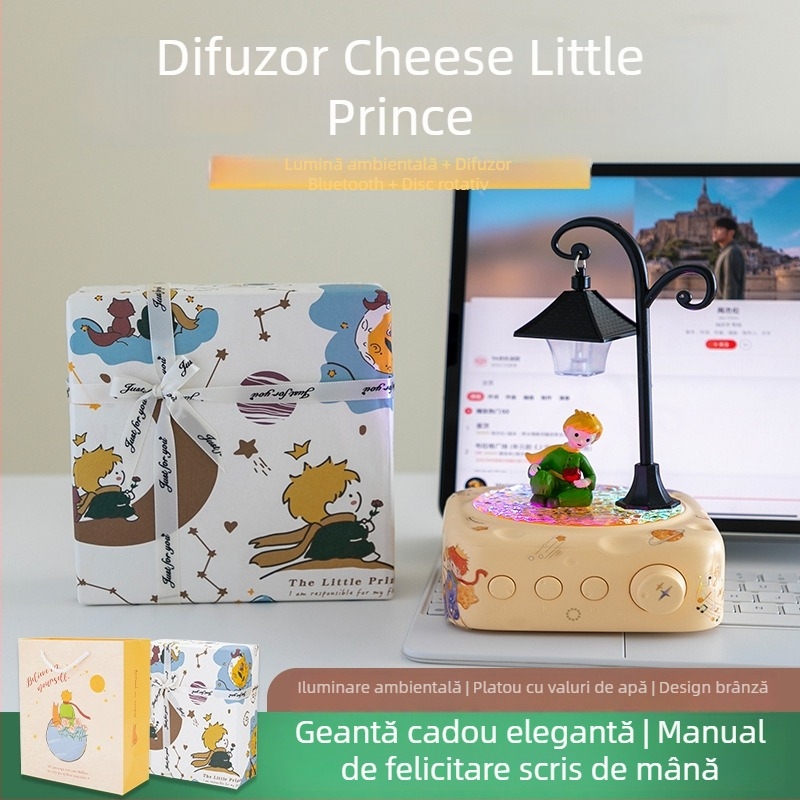 Difuzor Bluetooth cu proiecție și iluminare ambientală (5W, Bluetooth 5.3, 30 Hz–15 kHz, SNR ≥70 dB, baterie încorporată 1000–1200 mAh)