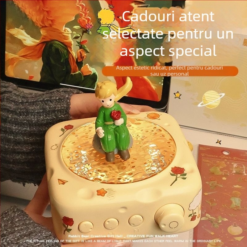 Difuzor Bluetooth cu proiecție și iluminare ambientală (5W, Bluetooth 5.3, 30 Hz–15 kHz, SNR ≥70 dB, baterie încorporată 1000–1200 mAh)