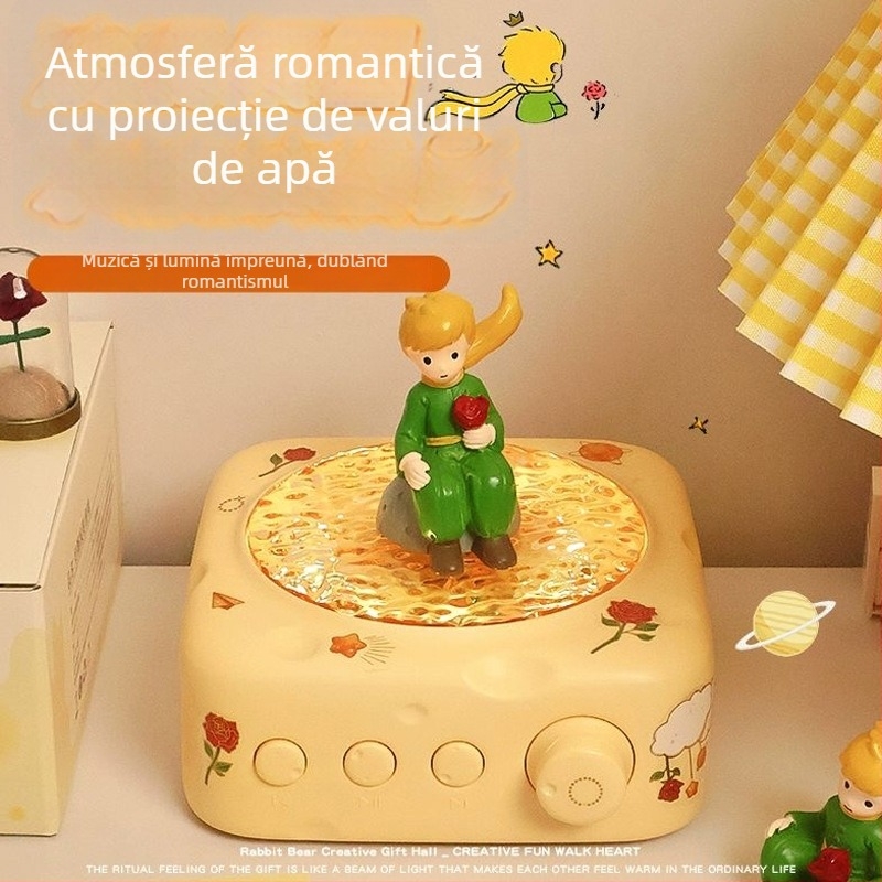 Difuzor Bluetooth cu proiecție și iluminare ambientală (5W, Bluetooth 5.3, 30 Hz–15 kHz, SNR ≥70 dB, baterie încorporată 1000–1200 mAh)