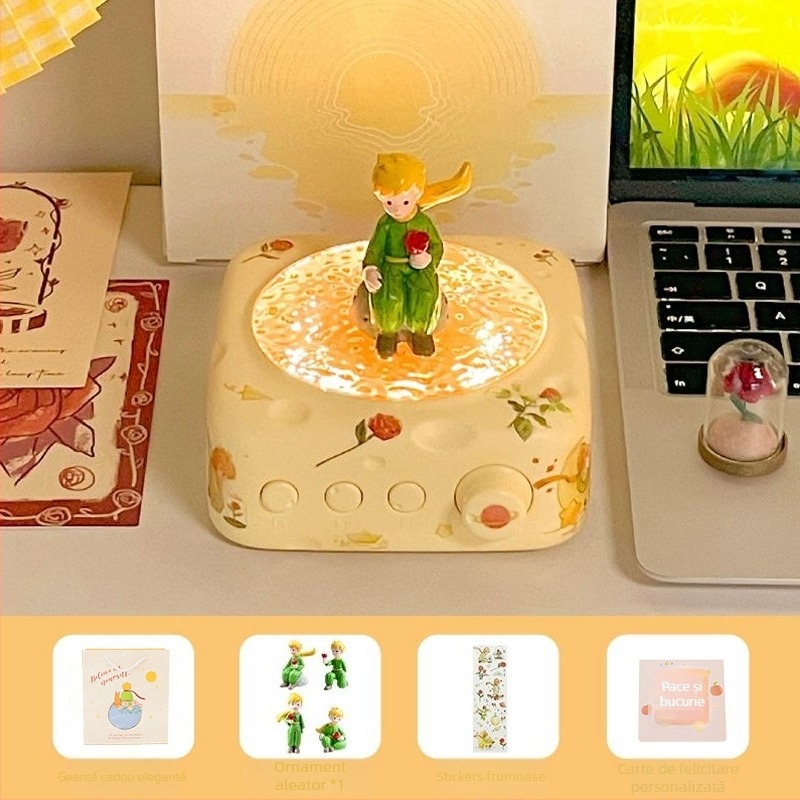 Difuzor Bluetooth cu proiecție și iluminare ambientală (5W, Bluetooth 5.3, 30 Hz–15 kHz, SNR ≥70 dB, baterie încorporată 1000–1200 mAh)