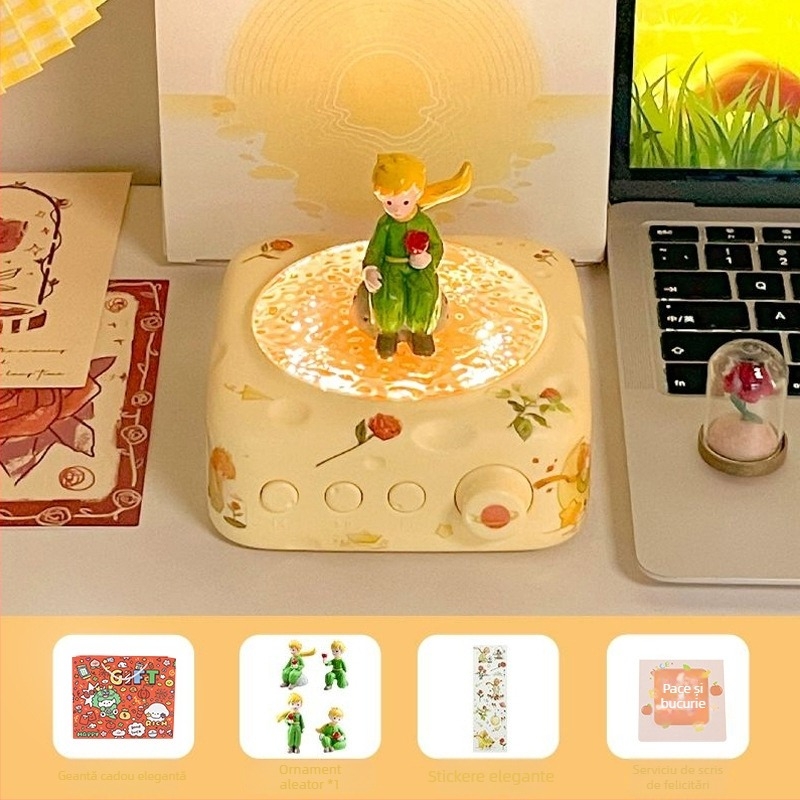 Difuzor Bluetooth cu proiecție și iluminare ambientală (5W, Bluetooth 5.3, 30 Hz–15 kHz, SNR ≥70 dB, baterie încorporată 1000–1200 mAh)