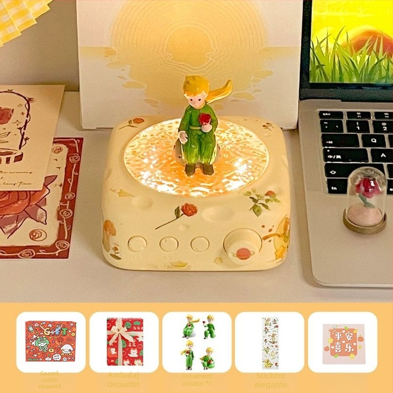 Difuzor Bluetooth cu proiecție și iluminare ambientală (5W, Bluetooth 5.3, 30 Hz–15 kHz, SNR ≥70 dB, baterie încorporată 1000–1200 mAh)