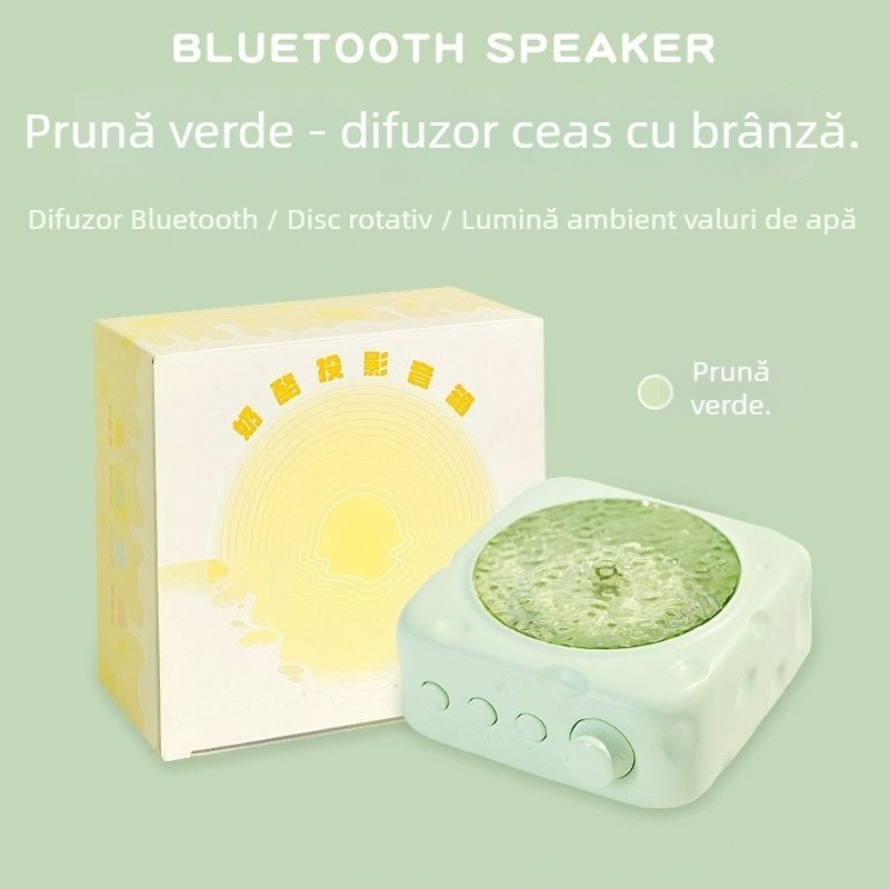 Difuzor Bluetooth cu proiecție și iluminare ambientală (5W, Bluetooth 5.3, 30 Hz–15 kHz, SNR ≥70 dB, baterie încorporată 1000–1200 mAh)