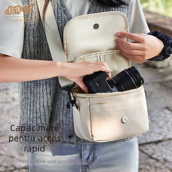 Geantă pentru cameră din PU pentru camere mirrorless, stil geantă de umăr, depozitare acasă, lansare primăvara 2025