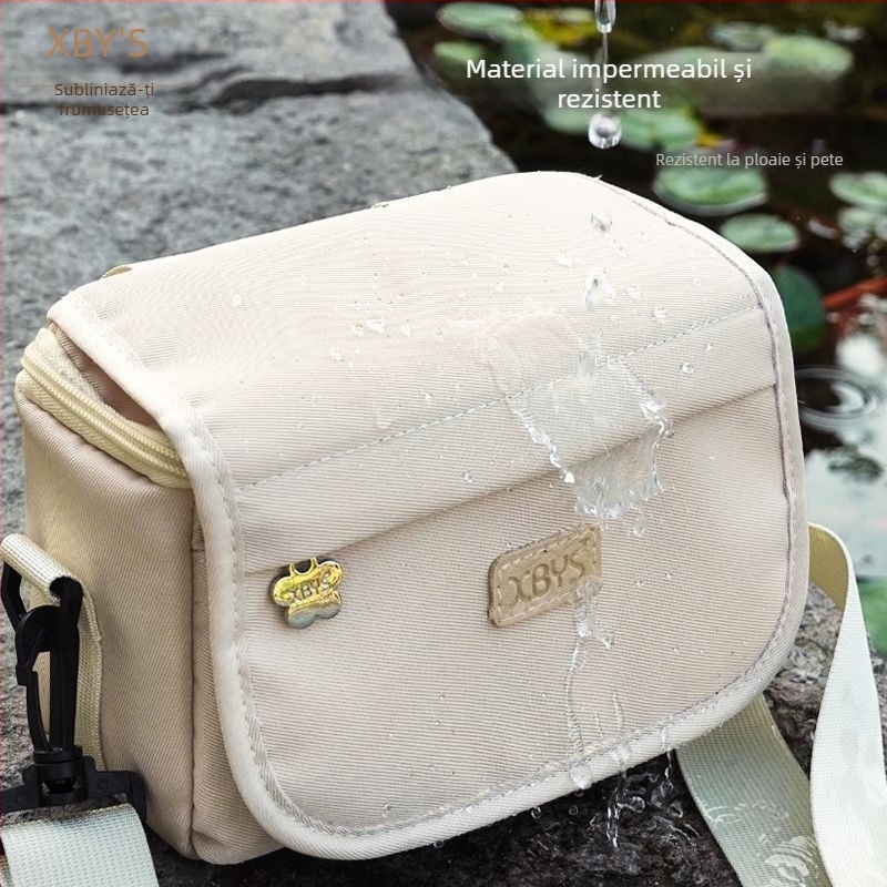 Geantă pentru cameră din PU pentru camere mirrorless, stil geantă de umăr, depozitare acasă, lansare primăvara 2025