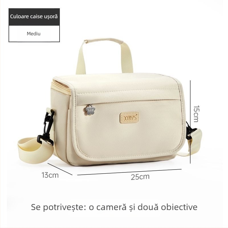 Geantă pentru cameră din PU pentru camere mirrorless, stil geantă de umăr, depozitare acasă, lansare primăvara 2025