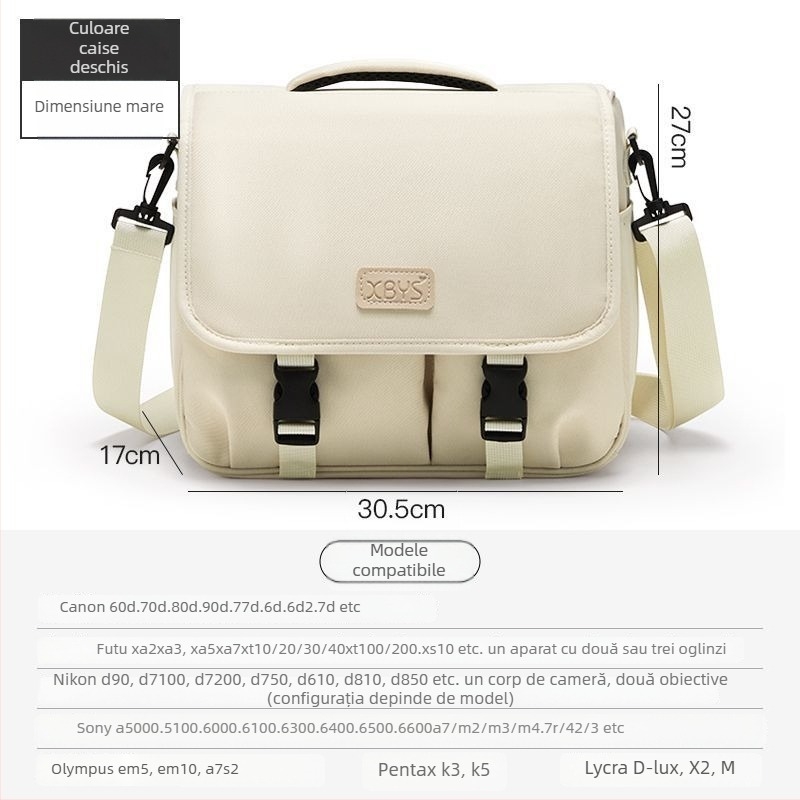 Geantă pentru cameră din PU pentru camere mirrorless, stil geantă de umăr, depozitare acasă, lansare primăvara 2025