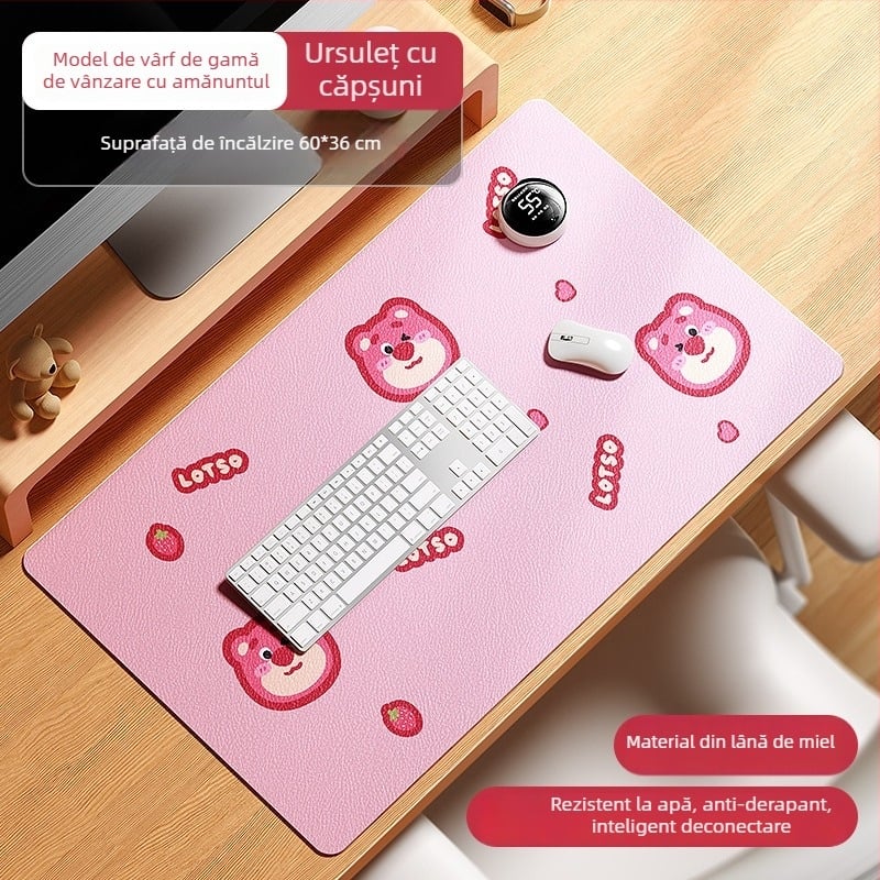 Pad de încălzire pentru birou cu afișaj digital inteligent, impermeabil, temperatură reglabilă, alimentare 220V, 85W