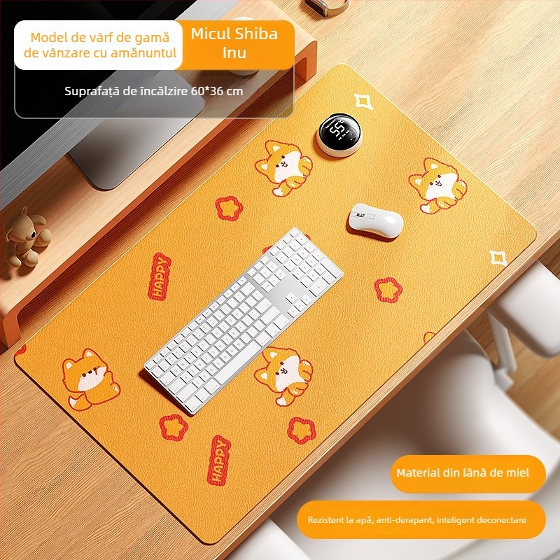 Pad de încălzire pentru birou cu afișaj digital inteligent, impermeabil, temperatură reglabilă, alimentare 220V, 85W