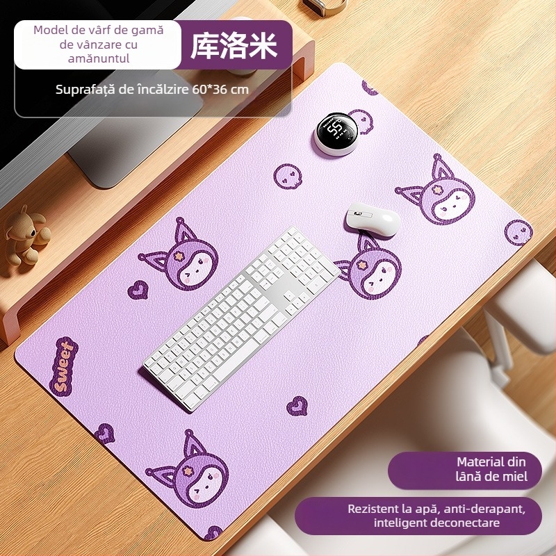 Pad de încălzire pentru birou cu afișaj digital inteligent, impermeabil, temperatură reglabilă, alimentare 220V, 85W