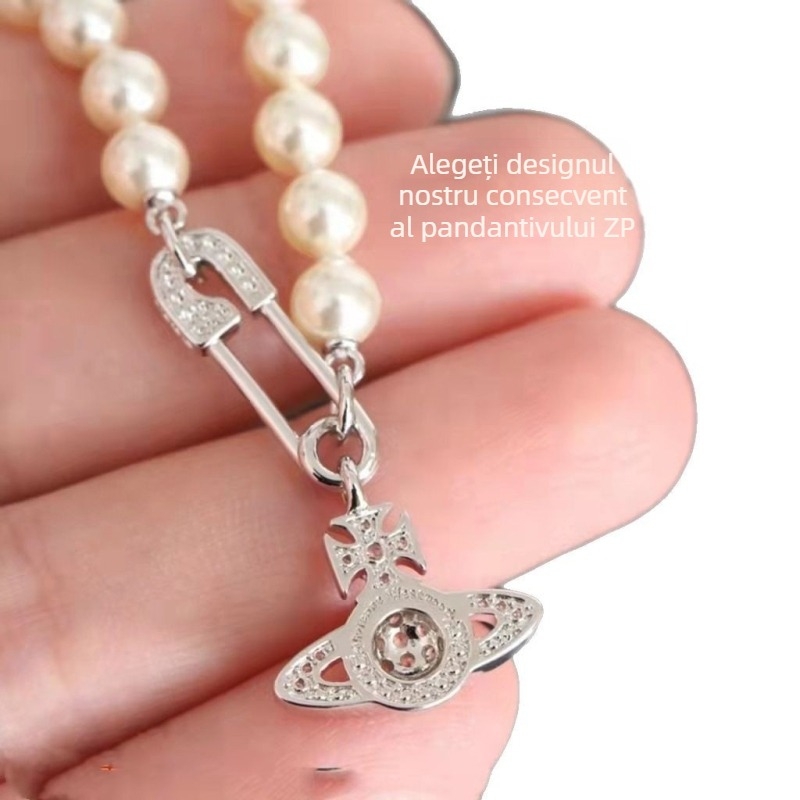 Colier cu pandantiv în formă de stea pe lanț clavicular, cupru, placare electroplată, cod produs A1