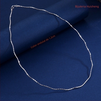 Colier – Argint 925, lanț șarpe, design geometric, unisex