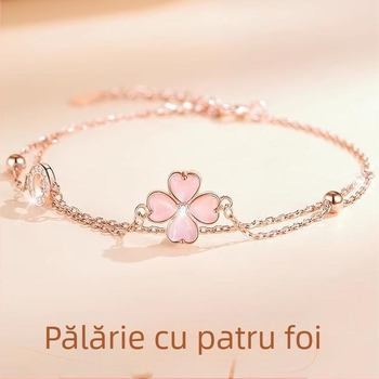 Brățară din cupru, placare electroplatică, stil feminin OL, design floral