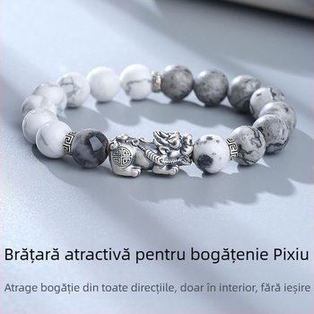 Brățară din materiale mixte, lucrată manual, accesorii masculin de modă