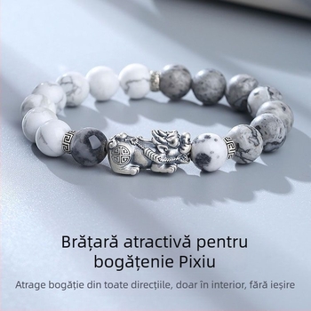 Brățară din materiale mixte, lucrată manual, accesorii masculin de modă