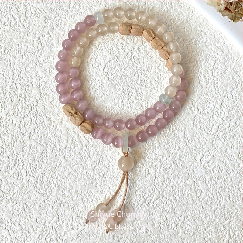 Brățară din piatră ochi de pisică, geometrică, retro, lucrată manual pentru femei