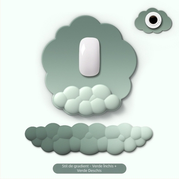 Pad de mouse cu suport pentru încheietură, suprafață Lycra, bază din material textil