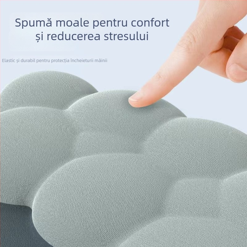 Pad de mouse cu suport pentru încheietură, suprafață Lycra, bază din material textil