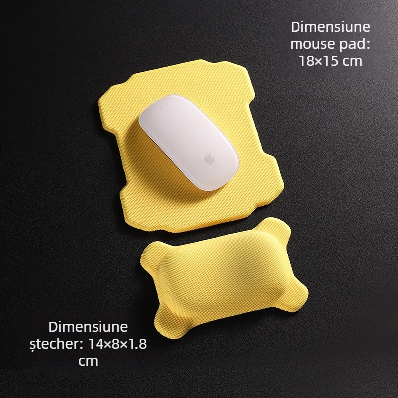 Padă de mouse mică, din textile, cu sprijin pentru încheietură, imprimare prin transfer termic, logo disponibil