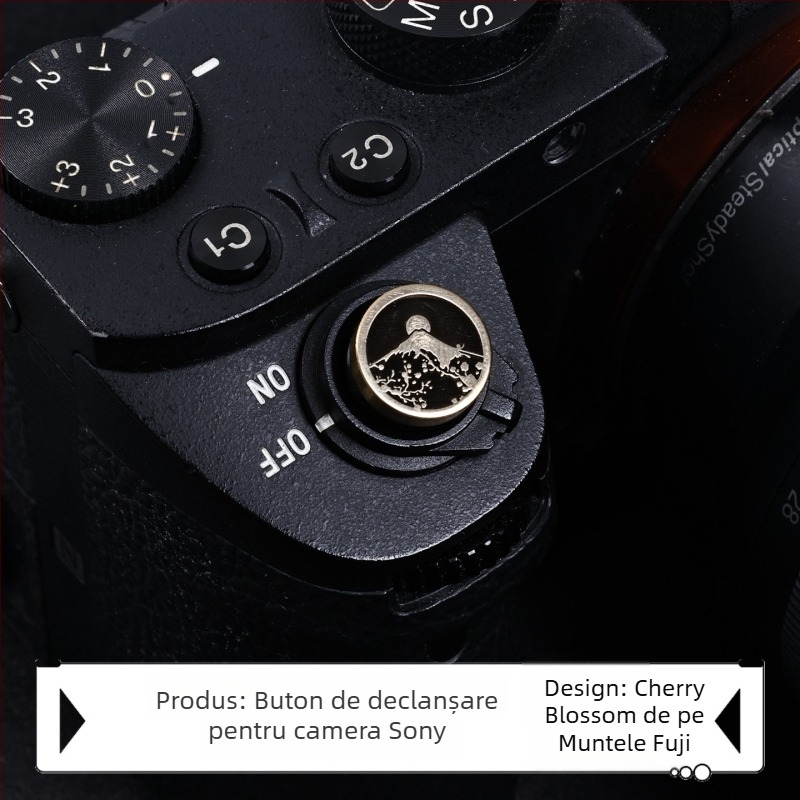 Capac pentru bliț pentru camere Sony Alpha, gravură din alamă, model R-E, accesoriu pentru butonul de declanșare