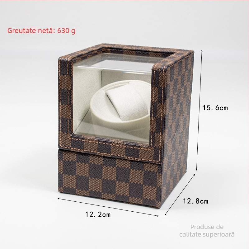 Rotitor electric pentru ceasuri, textură piele crocodil cu model, cu o singură axă, cutie de 50 bucăți