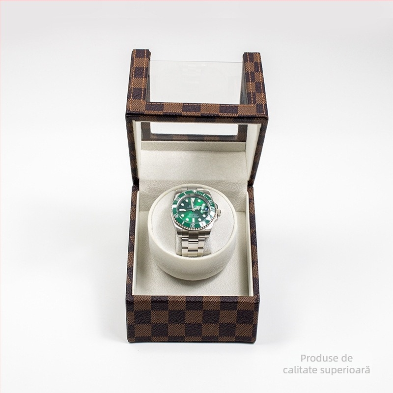 Rotitor electric pentru ceasuri, textură piele crocodil cu model, cu o singură axă, cutie de 50 bucăți