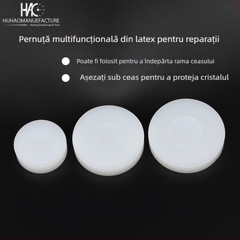 Set de unelte pentru repararea ceasurilor cu pernă de latex pentru protecția oglinzii, pernă moale din cauciuc, suport moale pentru ceas și unelte de demontare pentru uz casnic