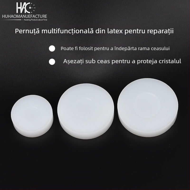 Set de unelte pentru repararea ceasurilor cu pernă de latex pentru protecția oglinzii, pernă moale din cauciuc, suport moale pentru ceas și unelte de demontare pentru uz casnic