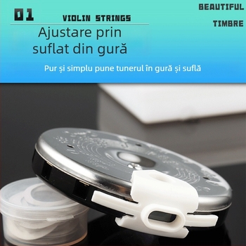 Alice tuner pentru instrumente cu 13 tuburi, reglaj prin gură și antrenament de auz, model A003A, metal+plastic, ambalat în cutie