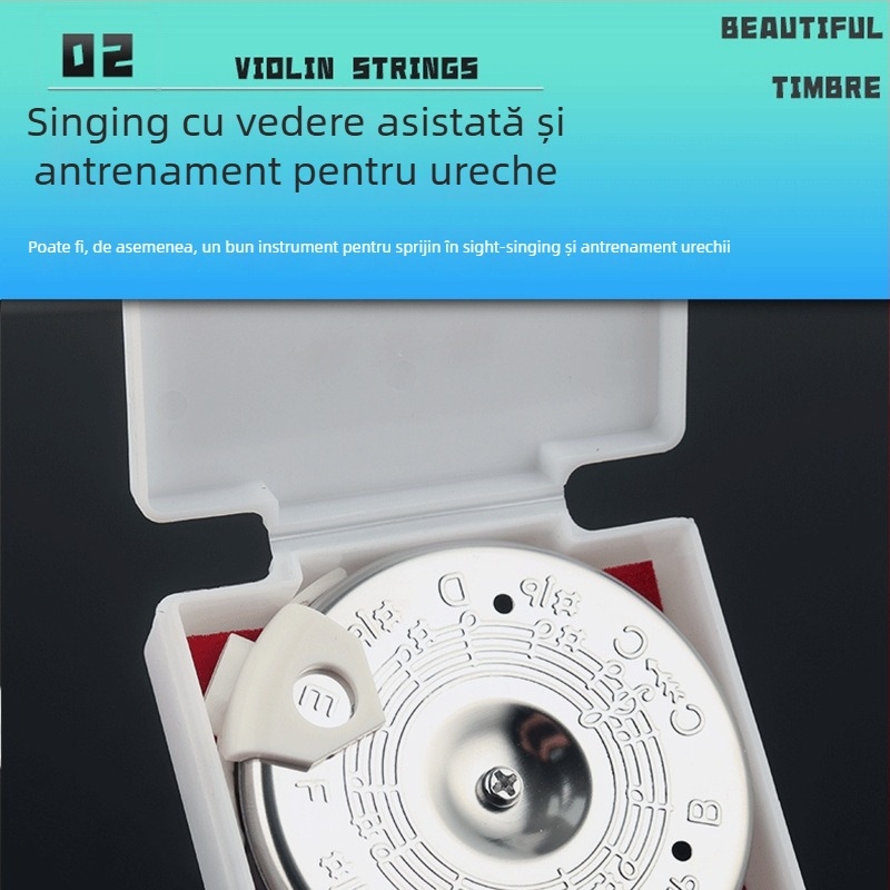 Alice tuner pentru instrumente cu 13 tuburi, reglaj prin gură și antrenament de auz, model A003A, metal+plastic, ambalat în cutie