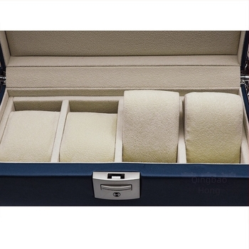 Cutie de depozitare pentru ceasuri cu patru compartimente, construcție din lemn, personalizabilă, ambalare pentru bijuterii