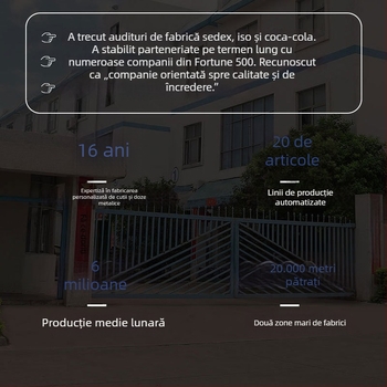 Cutie pentru ceas din tablă – formă pătrată, imprimare offset, personalizabilă