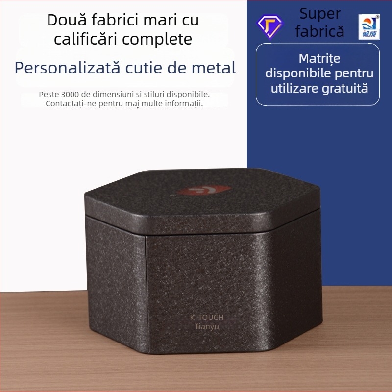 Cutie pentru ceas din tablă – formă pătrată, imprimare offset, personalizabilă