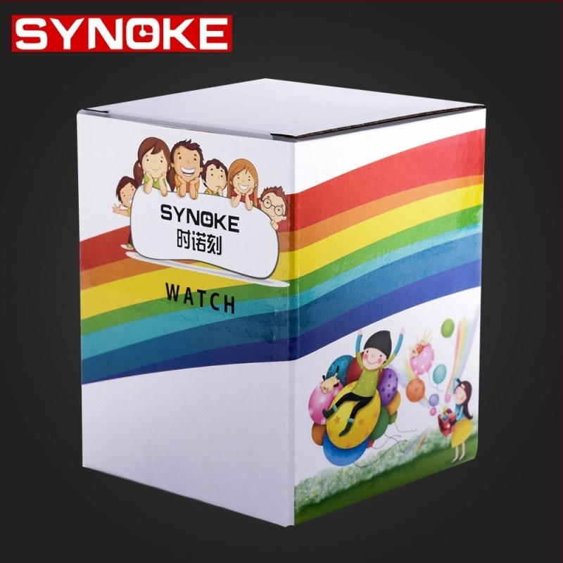 Cutie cadou pentru ceasuri de copii, cutie pătrată mică pentru ambalare, cu logo imprimat, personalizabilă (125 buc, SYNOKE/Momo, etichetă privată licențiată)