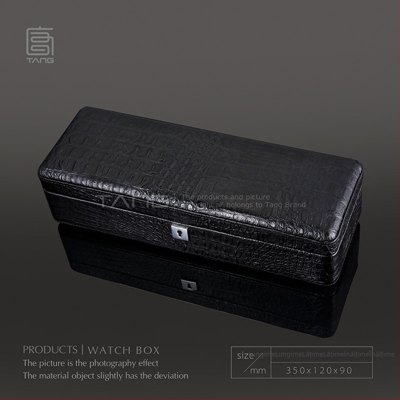 Cutie din lemn pentru ceasuri mecanice, cu model crocodil WB781