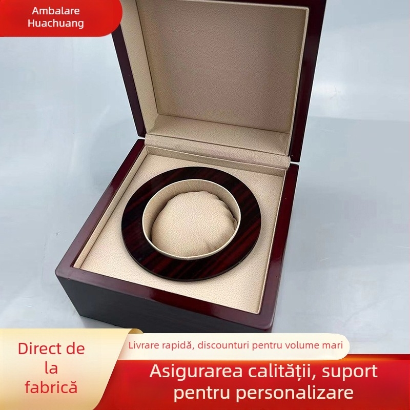 HQ004 Cutie pentru ceasuri – cutie din lemn cu finisaj lacuit, depozitare bijuterii personalizată