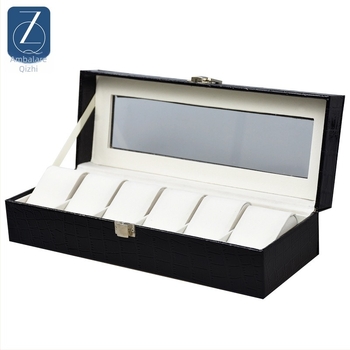 Cutie din lemn pentru ceasuri cu 6 compartimente, ambalaj bijuterii, origine Dongguan