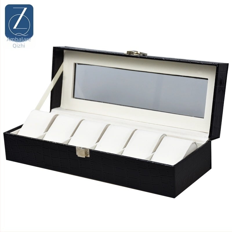 Cutie din lemn pentru ceasuri cu 6 compartimente, ambalaj bijuterii, origine Dongguan