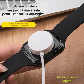 Încărcător wireless pentru smartwatch cu încărcare magnetică, Protocol adaptiv, 0,5 A, 3 W