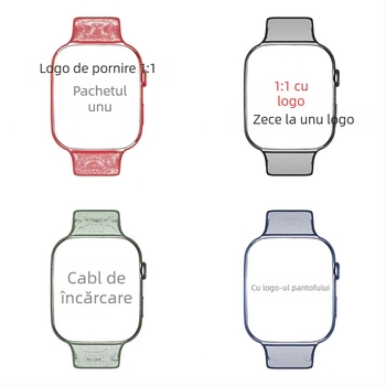 Ceas inteligent cu afișaj AMOLED, carcasă din aliaj de titan, cadran pătrat, rezistență la apă zilnică, autonomie baterie până la 7 zile