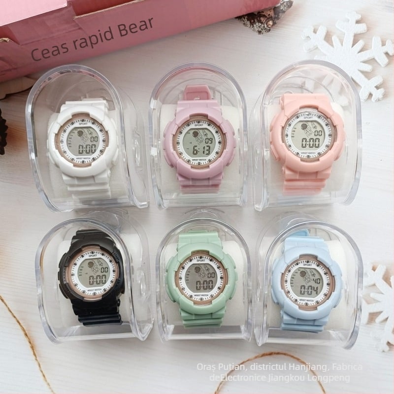 Ceas astronaut cu cadran spațial, ceas digital electronic pentru copii și elevi (Mișcare: electronică; Afișaj: numere; Rezistent la apă; Noctilucent; Carcasă: plastic)