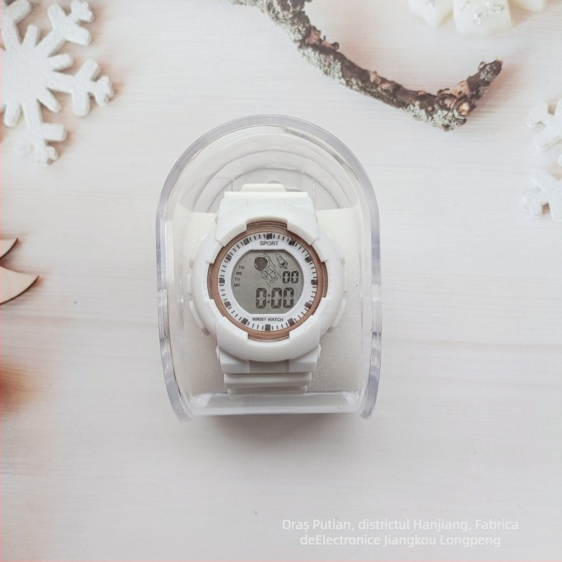 Ceas astronaut cu cadran spațial, ceas digital electronic pentru copii și elevi (Mișcare: electronică; Afișaj: numere; Rezistent la apă; Noctilucent; Carcasă: plastic)