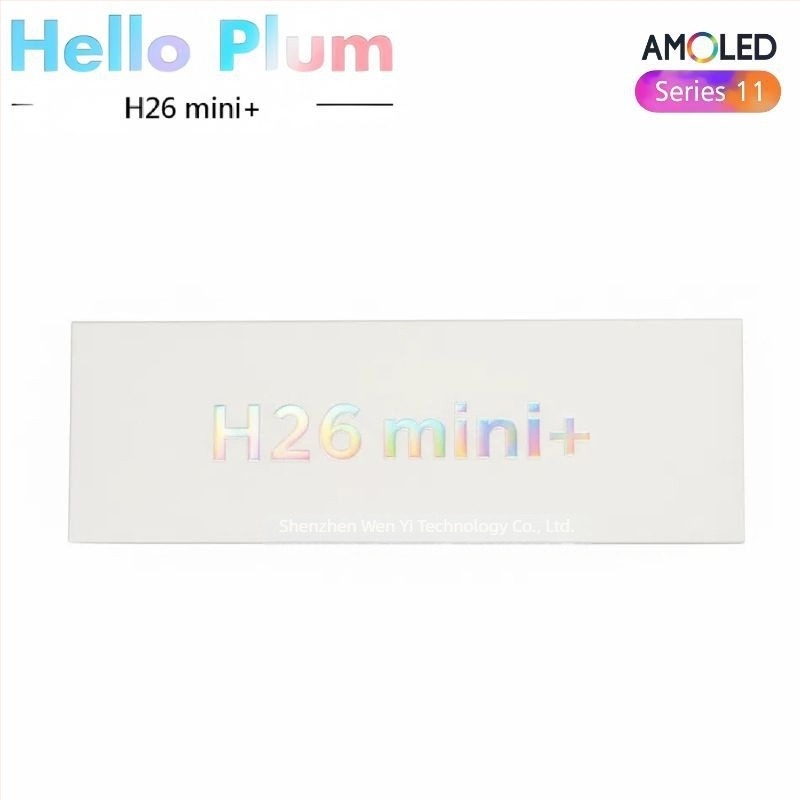 Ceas inteligent Hello Plum H26Mini – ecran AMOLED, memorie de 1GB, NFC și apeluri Bluetooth, monitorizare sănătate (ritm cardiac, oxigen în sânge, somn), încărcare wireless