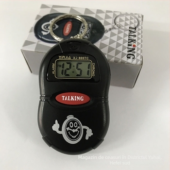 Ceas vorbitor XJ800TC, afișaj numeric, mecanism electronic, afișaj săptămânal, alarmă, calendar, afișaj 24 de ore