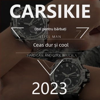 Ceas de bărbat din oțel inoxidabil, cuarț, cadran pătrat din safir, Mișcare Seagull 63565, rezistență la apă 3 ATM, brățară din oțel inoxidabil, ediție limitată Anul Dragonului