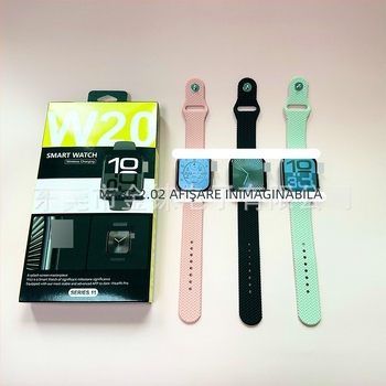 Ceas inteligent W20 Series 11, apeluri Bluetooth, meniu 3D, monitorizare ritm cardiac în timp real, încărcare wireless, rezistent la apă, control tactil și buton S10