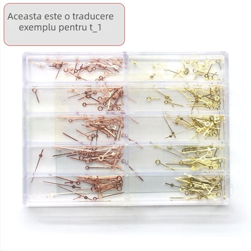 Set de ace pentru ceas, pentru mecanism 2035, cu ace lumine pentru oră, minut și secundă; design cu trei ace; compatibil PC SL68, model 8017