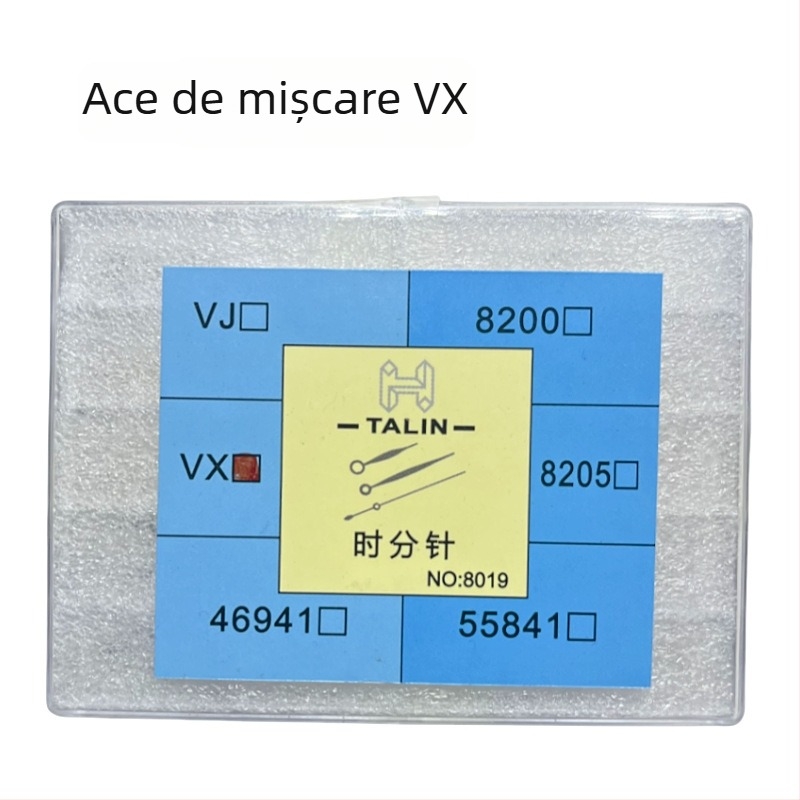 Talin VX pini pentru mecanism cu indicator luminos – Ora, Minute și Secunde – Set de 3 pini, Cutie 300, Model 8019, Vara 2024